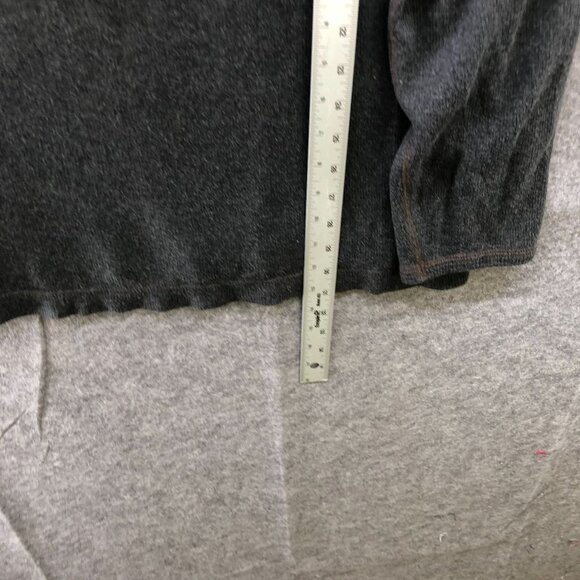 Quiksilver Editions Long Sleeve T Shirt Mens L Gray Crewneck Thermal - Picture 11 of 11